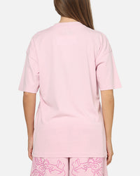 Ed Hardy Double Dragon Applique T-Shirt Pink