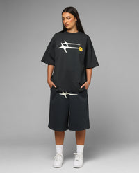 Loiter Hybrid Premium T-Shirt Charcoal