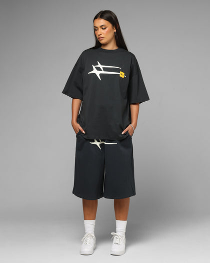 Loiter Hybrid Premium T-Shirt Charcoal