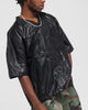 Loiter Vegan Leather Football Top Black