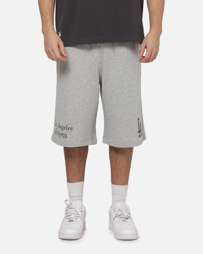 Majestic Athletic Los Angeles Dodgers Blackletter Fleece Shorts Light Marle Grey