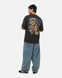 Mitchell & Ness Los Angeles Lakers Shaquille O'Neal Ripped Player T-Shirt Washed Black