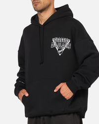 Mitchell & Ness All Blacks Rugby Union Classic Silver Fern Hoodie Solid Black