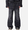 MNML Panelled Moto Denim Jeans Washed Black
