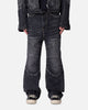 MNML Panelled Moto Denim Jeans Washed Black
