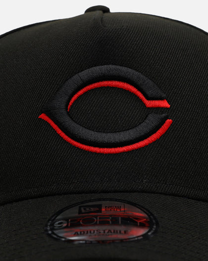 New Era Cincinnati Reds 'Easy Black And Scarlet' 9FORTY A-Frame Snapback Black/Scarlet