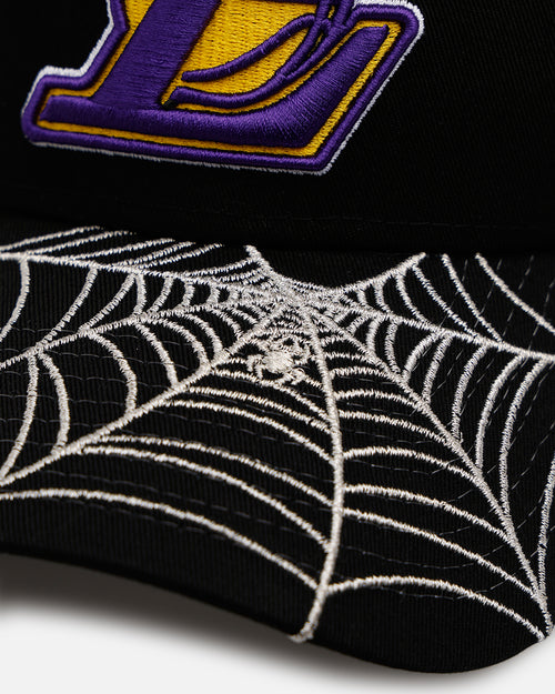New Era Los Angeles Lakers 'Spider Web Visor' 9FORTY A-Frame Snapback Black