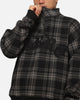 Carre Gridlock 1/4 Zip Crewneck Black Plaid