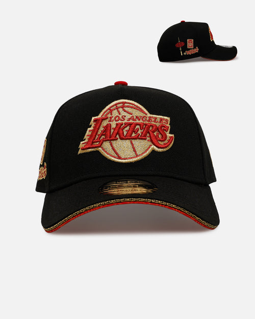 New Era Los Angeles Lakers 'Longevity' 9FORTY A-Frame Snapback Black/Red