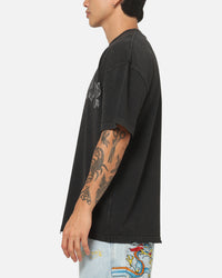 Ed Hardy Distressed Chrome T-Shirt Black