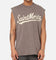 Saint Morta Script Oversized Muscle T-Shirt Washed Brown