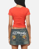 Ed Hardy Women's Rose Heart Baby T-Shirt Red/Black