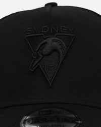 New Era Sydney Swans 'Triple Black' 9FORTY A-Frame Snapback Black