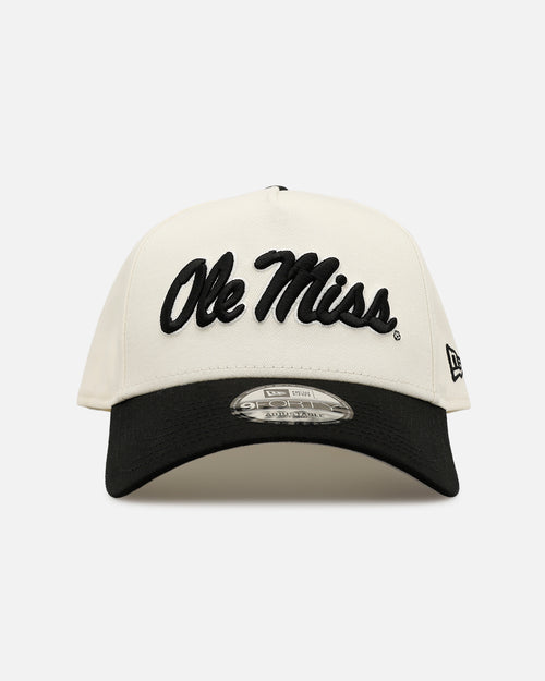 New Era Ole Miss Rebels 'Easy Chrome Black' 9FORTY A-Frame Snapback Chrome/Black