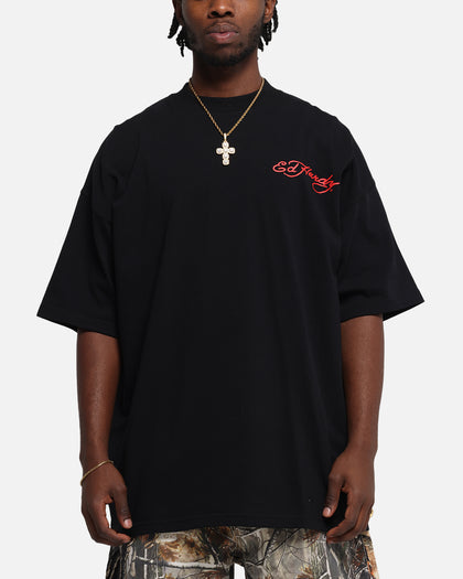 Ed Hardy Oversized Panther T-Shirt Black