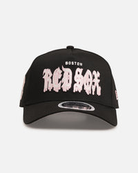 New Era Boston Red Sox 'Drip Glow Script' 9FORTY A-Frame Snapback Black/Pink