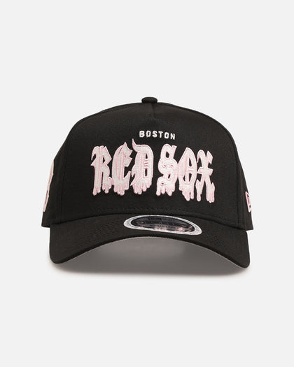 New Era Boston Red Sox 'Drip Glow Script' 9FORTY A-Frame Snapback Black/Pink