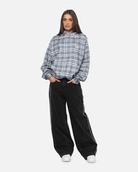 Carre Gridline Hoodie Blue-plaid