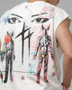 Loiter Hand Drawn Muscle T-Shirt Off White