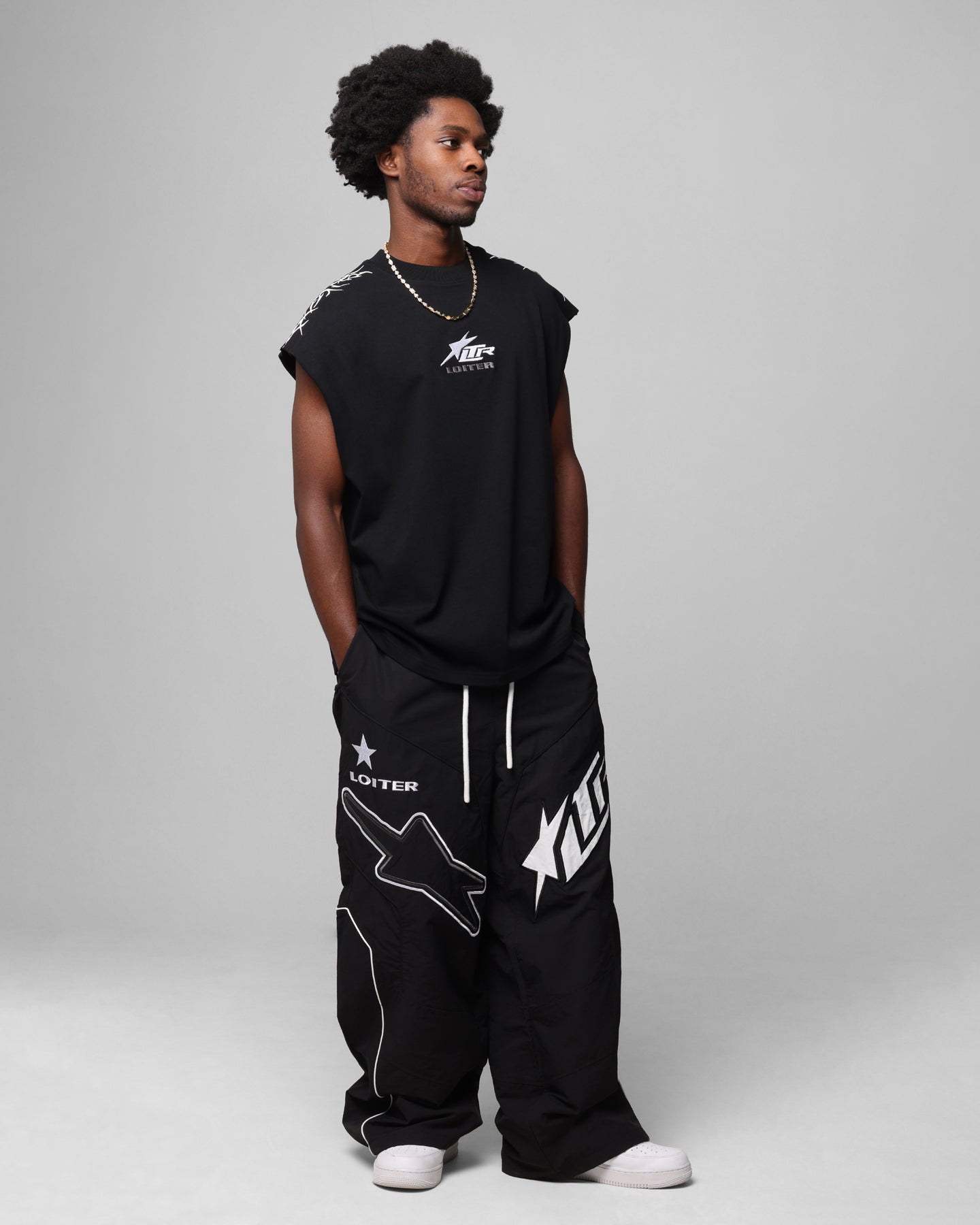 Loiter Motocross Parachute Pants Black | Culture Kings