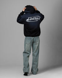 Loiter Chrome Logo Zip Hoodie Vintage Black