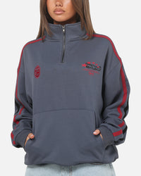 Carre Footie 1/4 Zip Crewneck Vintage Navy