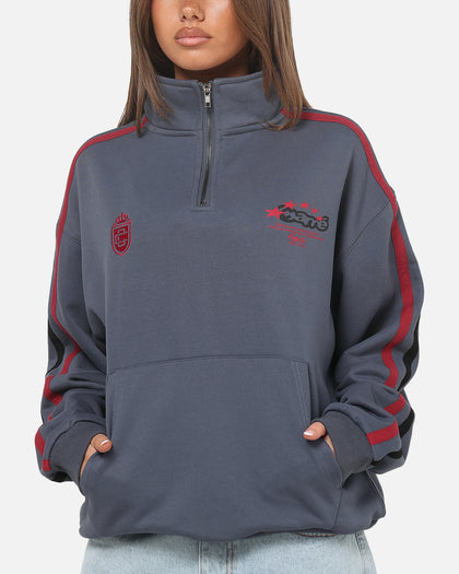 Carre Footie 1/4 Zip Crewneck Vintage Navy