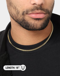 House Of Auric 5mm Cuban Link Chain 18K Gold Vermeil