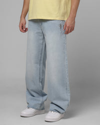 Loiter Women's Impact Low Waisted Jeans Washed Denim