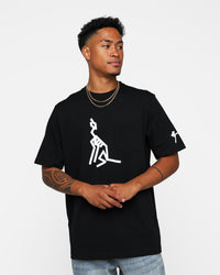Raised By Wolves AG Howl Pocket T-Shirt Black
