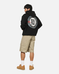 S Double Roots Dot Hoodie Black