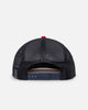 New Era Atlanta Braves 'Puff Print' Pre-Curved Golfer Trucker Snapback Navy/Scarlet