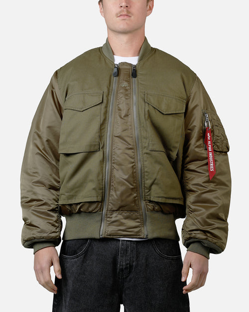 Alpha Industries MA-1 Mixed Cotton Jacket Green