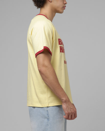 Loiter Bounty Hunter Ringer T-Shirt Yellow