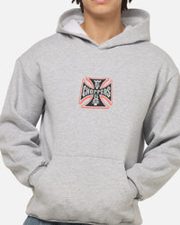 West Coast Choppers Choppers Cross Hoodie Grey Marle