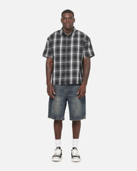 Saint Morta Paradise Studios Button Up Shirt Black Plaid