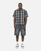 Saint Morta Paradise Studios Button Up Shirt Black Plaid