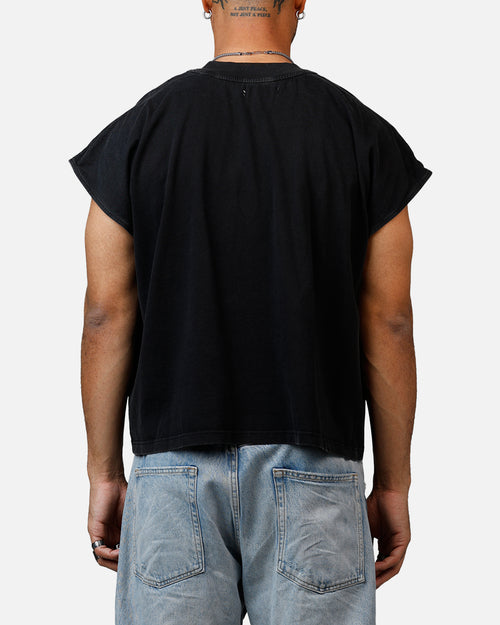 MNML Washed Boxy Tank Top Shirt Washed Black