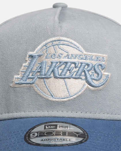 New Era Los Angeles Lakers 'Faded Washed Grey' 9FORTY A-Frame Snapback Grey/Blue