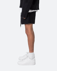 MNML Fuzzy Sweat Shorts Black