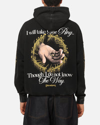 73Studio X The Lord Of The Rings The Ring Hoodie Black Acidwash