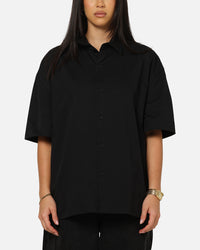 Saint Morta Pearl Script Button Up Shirt Black