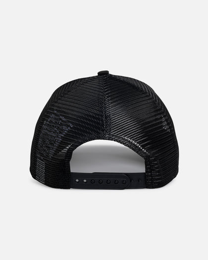 New Era Los Angeles Dodgers 'Rose Visor' 9FORTY A-Frame Trucker Snapback Black/Rose
