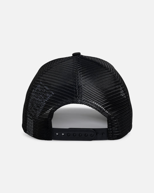 New Era Los Angeles Dodgers 'Rose Visor' 9FORTY A-Frame Trucker Snapback Black/Rose