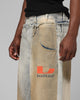 Loiter Layered Western Jeans Blue Wash