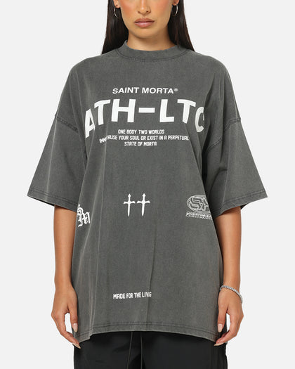 Saint Morta Athltc T-Shirt Washed Charcoal