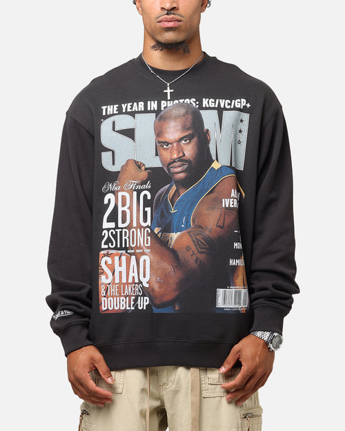 Mitchell & Ness Los Angeles Lakers Shaquille O'Neal Slam Magazine Crewneck Faded Black