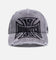 Von Dutch Cross Distressed Strapback Cap Washed Grey