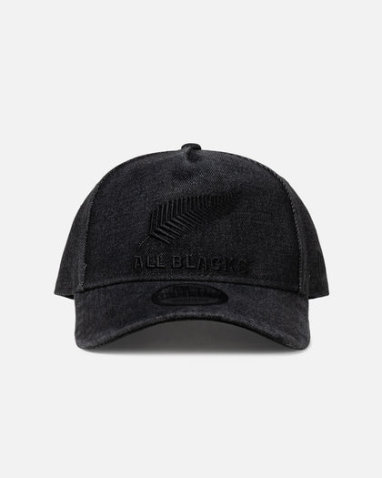 New Era New Zealand All Blacks 'Washed Denim' 9FORTY A-Frame Snapback Black