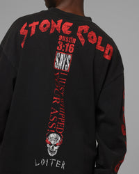 Loiter X WWE Stone Cold Long Sleeve T-Shirt Black